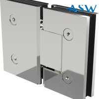 Frameless Shower screen Corner Door hinged from wall & Infill & Return 2050H