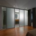 Slim Line Framed Sliding Wardrobe Doors Translucent Frosted Glass