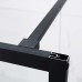 Fully Framed Shower Screen Panel Black Frame 15 Sections 6mm 2000H with support arm