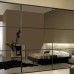 Frameless Sliding Wardrobe Doors Mirror with Horizontal Strips