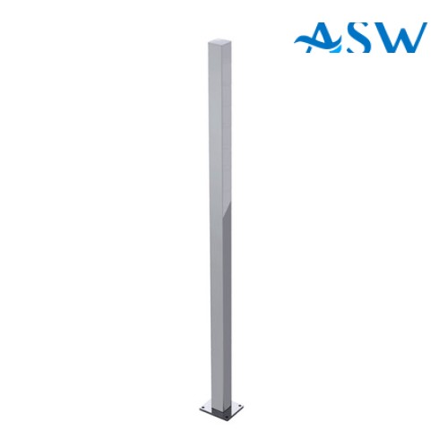 HEAVY DUTY Square 50.8mm POST with Base Plate 1300mm