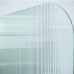 Ultra Clear Screen Fluted Glass 2050H with left Radius Corner 200mm