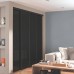 Fully Framed Sliding Wardrobe Doors Black Glass Finish