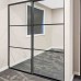 Frameless Sliding Wardrobe Doors Mirror with Horizontal Strips