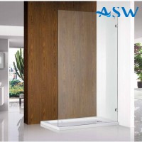 Frameless Shower Screen Fixed Free Standing Panel 2000H pre-drilled holes