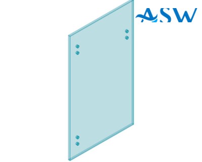 MASTER Gate  8mm Clear Toughened Glass 1200H