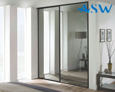 Fully Framed Sliding Wardrobe Doors Mirror Finish
