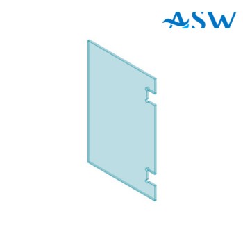 POLARIS Hinge Panel 12mm Clear Toughened Glass 1200H