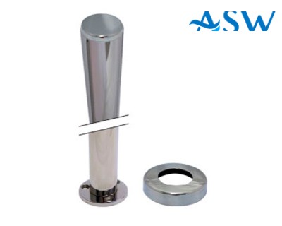 HEAVY DUTY 50mm Round Set Post W/ Base Plate 1300H