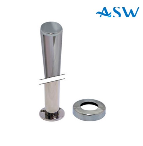 HEAVY DUTY 50mm Round Set Post W/ Base Plate 1300H