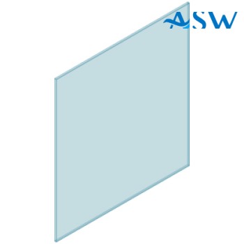 Clearglaze Frameless Channel 12mm Toughened Glass Panel 1350H