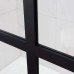 Fully Framed Shower Screen Panel Black Frame 15 Sections 6mm 2000H with support arm