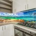 Toughened glass splashback with custom digital print