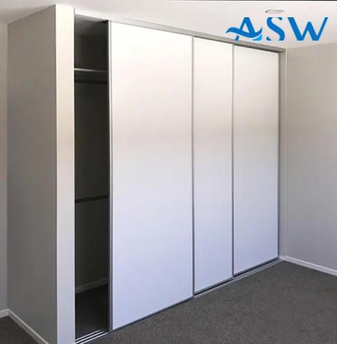 Fully Framed Sliding Wardrobe Doors Vinyl Finish