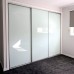 Fully Framed Sliding Wardrobe Doors Greenish white glass