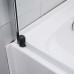 Frameless Shower Screen Pivot Swing Panel with curved corner Bathtub 1500H x 850W 6mm