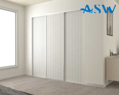 Fully Framed Sliding Wardrobe Unpainted Doors VJ Routed MDF