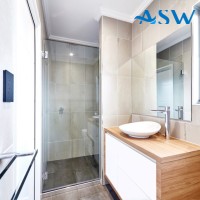 Frameless Shower Screen Wall to Wall Door hinged of wall 2050H