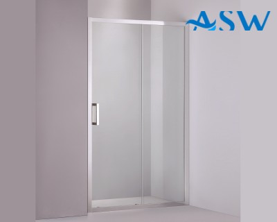 Semi Frameless Shower Screen Wall to Wall with Sliding Door 1900H adjustable