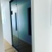 Frameless Sliding Wardrobe Doors Black Glass Finish