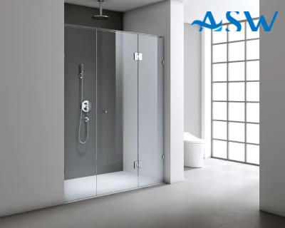 Frameless Shower Screen Wall to Wall Hinge Panel & Door & Infill 2050H