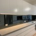 Custom made mirror toughened glass splashback