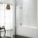 Frameless Shower Screen Hinge Panel & Door Bathtub 1500H pre-drilled glass