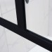 Fully Framed Shower Screen Panel Black Frame 6 Sections 6mm 2000H with support arm