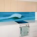 Toughened glass splashback with custom digital print