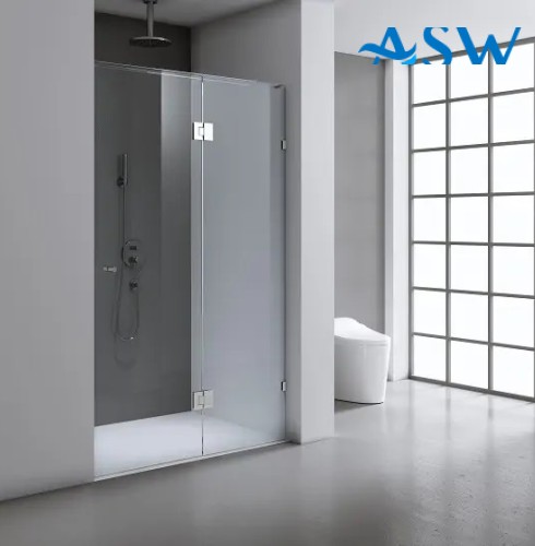 Frameless Shower Screen Wall to Wall Hinge Panel and Door 2050H
