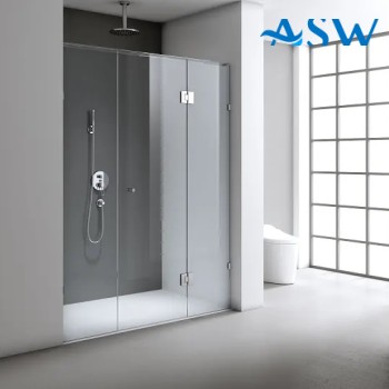 Frameless Shower Screen Wall to Wall Hinge Panel & Door & Infill 2050H