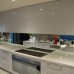Custom made mirror toughened glass splashback
