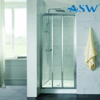 Fully Framed Shower Screen Wall To Wall 3 Panles Sliding Door 6mm 1900H Chrome