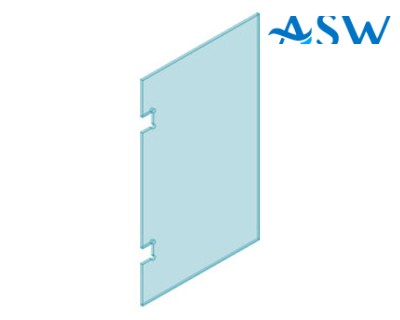 POLARIS Clearglaze Frameless Hinge Panel 12mm Clear Toughened Channel Glass 