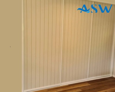 Slim Line Framed Sliding Wardrobe Unpainted Doors VJ