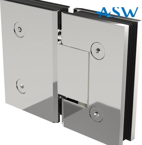 Frameless Shower screen Corner Door hinged from wall & Infill & Return 2050H