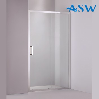 Semi Frameless Shower Screen Wall to Wall with Sliding Door 1900H adjustable