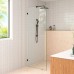 Frameless Shower Screen Fixed Free Standing Panel 2050H with Radius corner 200mm
