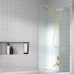 Frameless Shower Screen Fixed Panel Bathtub 1500H x 750W no holes glass