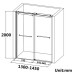 Frameless Shower Screen with Two By-Passing Sliding Doors 2000H
