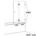 Frameless Shower Screen Hinge Panel & Door Bathtub 1500H pre-drilled glass