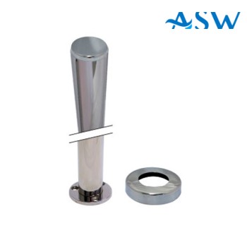 HEAVY DUTY 50mm Round Set Post W/ Base Plate 1300H