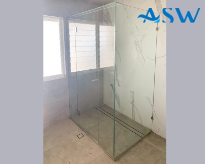 Frameless Shower screen Corner Hinge Panel & Door & Infill & Return 2050H
