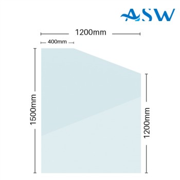 Frameless Retaining Wall Pool Fence Panel 12mm Clear Toughened Glass