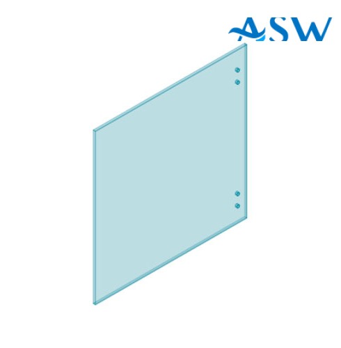 MASTER Hinge Panel 12mm Clear Toughened Glass 1200H