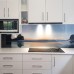 Toughened glass splashback with custom digital print