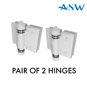 MASTER Range Glass to Glass 180 Hinge Set of 2