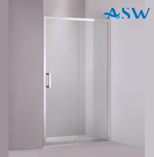 Semi Frameless Shower Screen Wall to Wall with Sliding Door 1900H adjustable