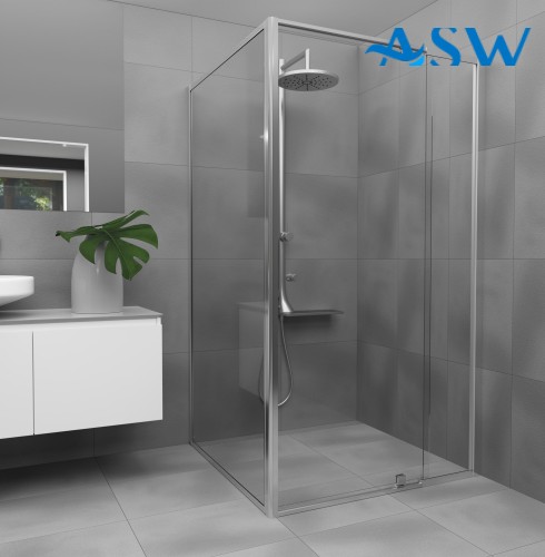 semi frameless shower screen