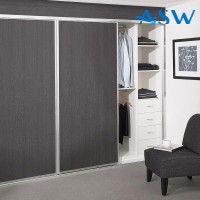 Slim Line Framed Sliding Wardrobe Doors Polytech coloured MDF